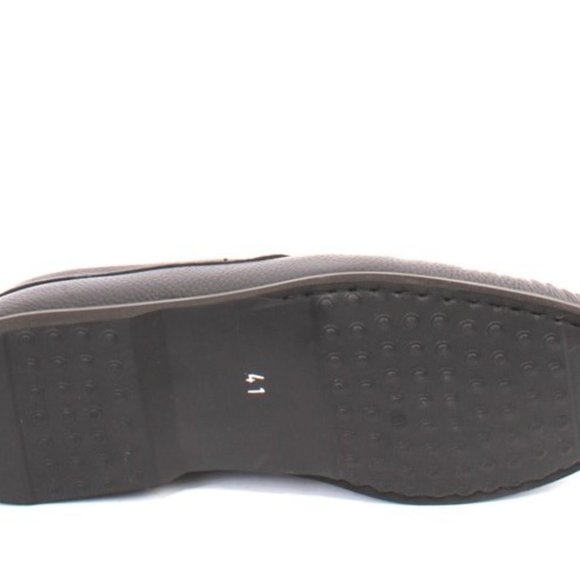 ROBERTO SERPENTINI 6907a Black Leather Moccasins Loafers